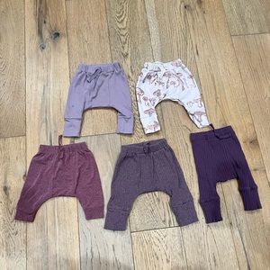 Lot of 5 Pairs of Kate Quinn Panda Pants 0-3 mo